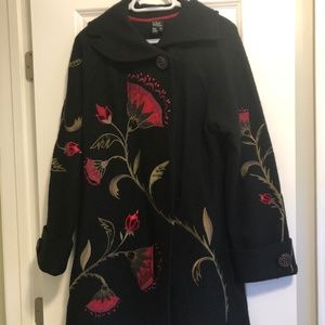 CoVelo Wool Embroidered Coat